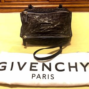 Authentic Mini Pepe Pandora Distressed Leather Bag